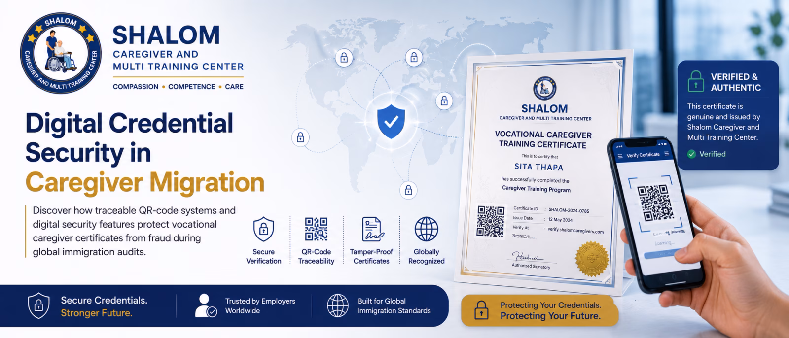 Digital Credential Security: Why Traceable QR-Code Systems Prevent Academic Fraud in Global Care Migration